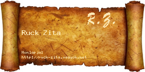 Ruck Zita névjegykártya